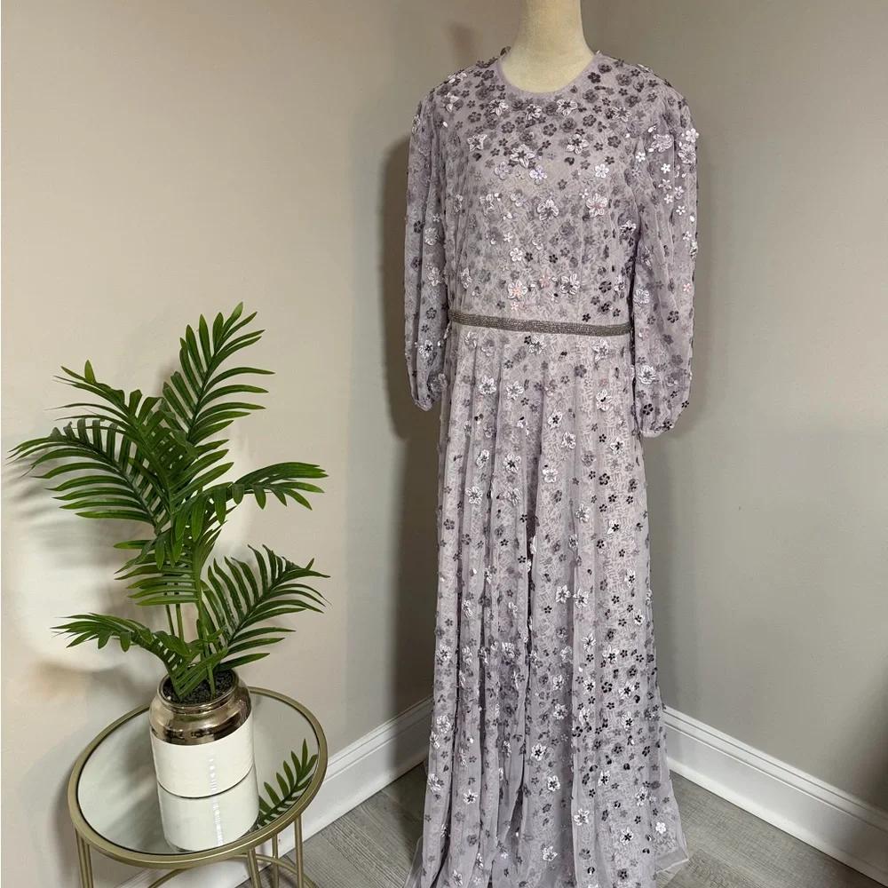 Mac Duggal Lavender Sequin Floral Gown size 14 NWT $698 - Picture 2 of 12